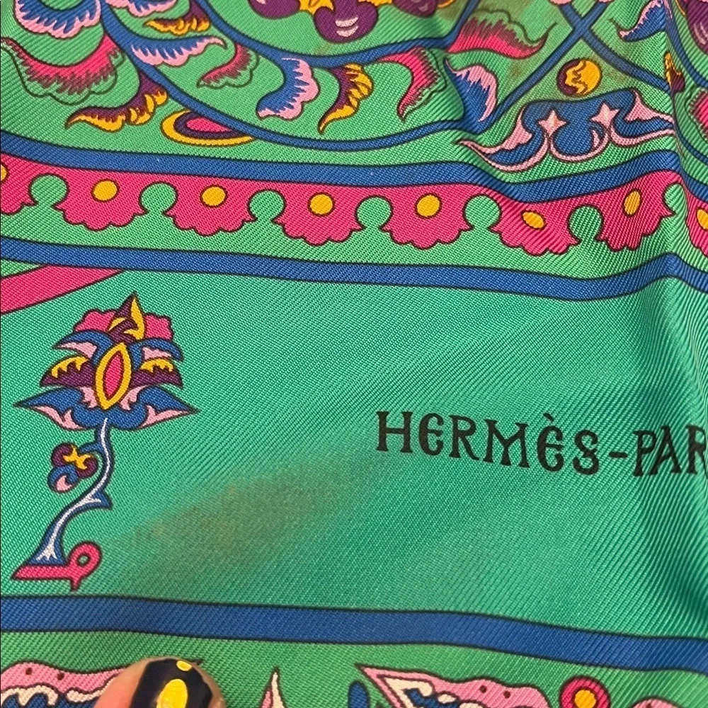 HERMES CIELS BYZANTINS Silk Scarf Authentic